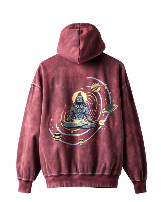 The Cosmic Shiva Acid-wash Hoodie